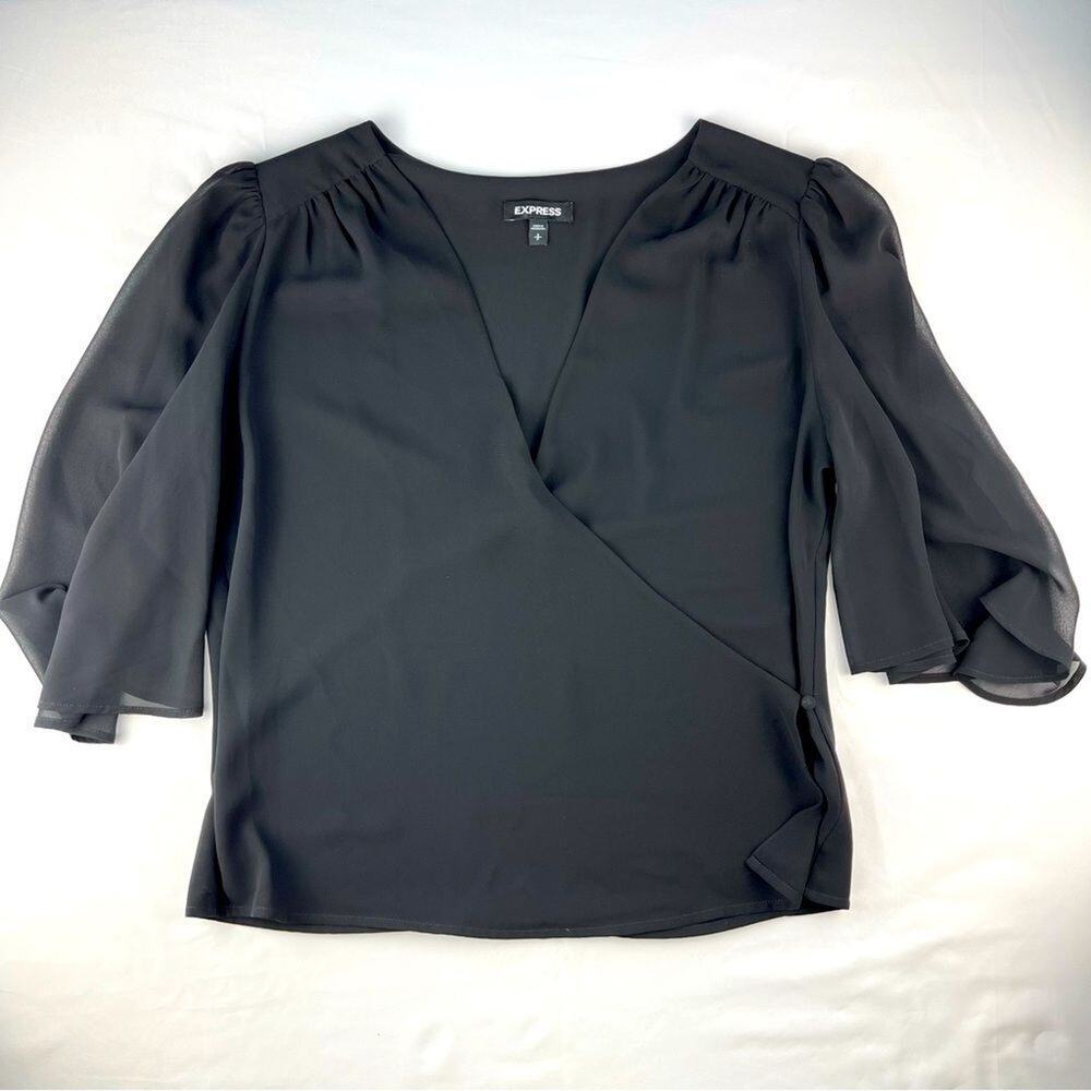 Express Surplice Bell Sleeve Blouse Size S